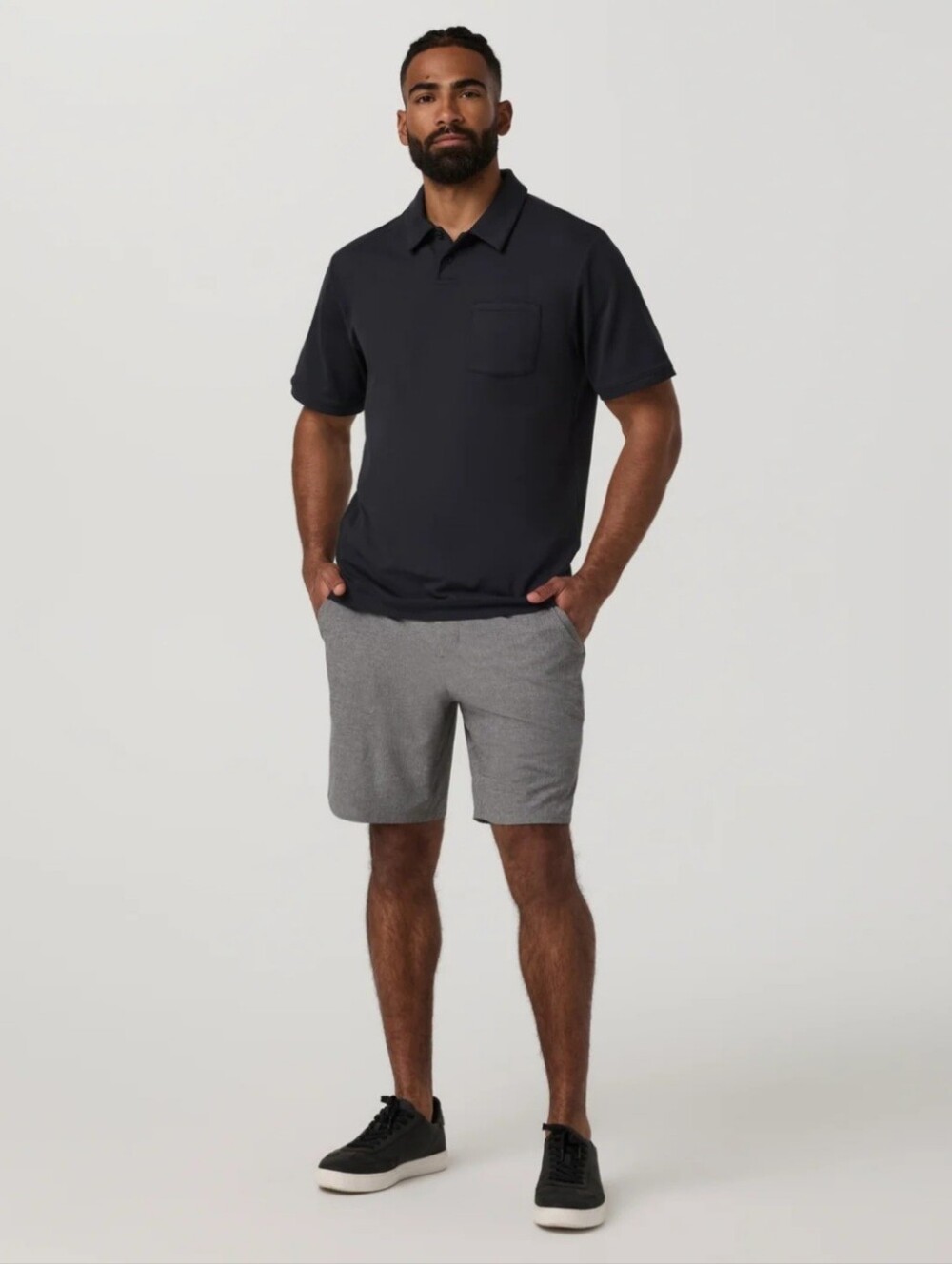 Vuori Men's Aim Shorts Heather Gray  Size 36 Inseam 8in